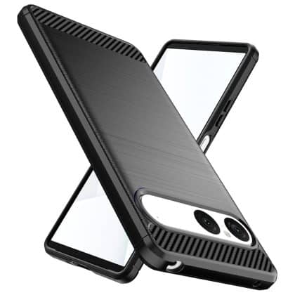 Techsuit Carbon Silicone - θήκη για Sony Xperia 10 VII - Μαύρο