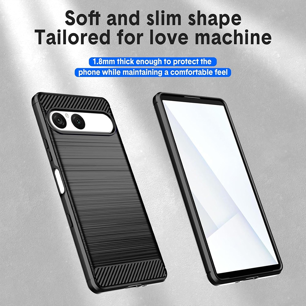 Techsuit Carbon Silicone - θήκη για Sony Xperia 10 VII - Μαύρο - Image 3