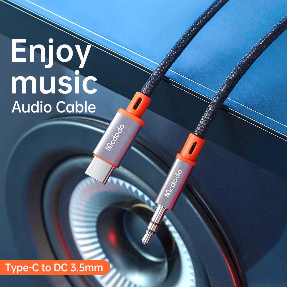 Mcdodo - Audio Καλώδιο Castle (ca-0820) - Type-C To Jack 3.5mm, Nylon Braided, 1.2m - Black - Image 4