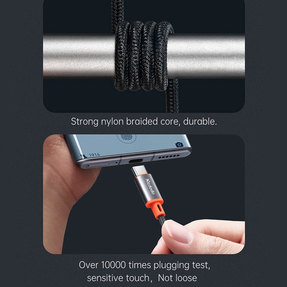 Mcdodo - Audio Καλώδιο Castle (ca-0820) - Type-C To Jack 3.5mm, Nylon Braided, 1.2m - Black - Image 6
