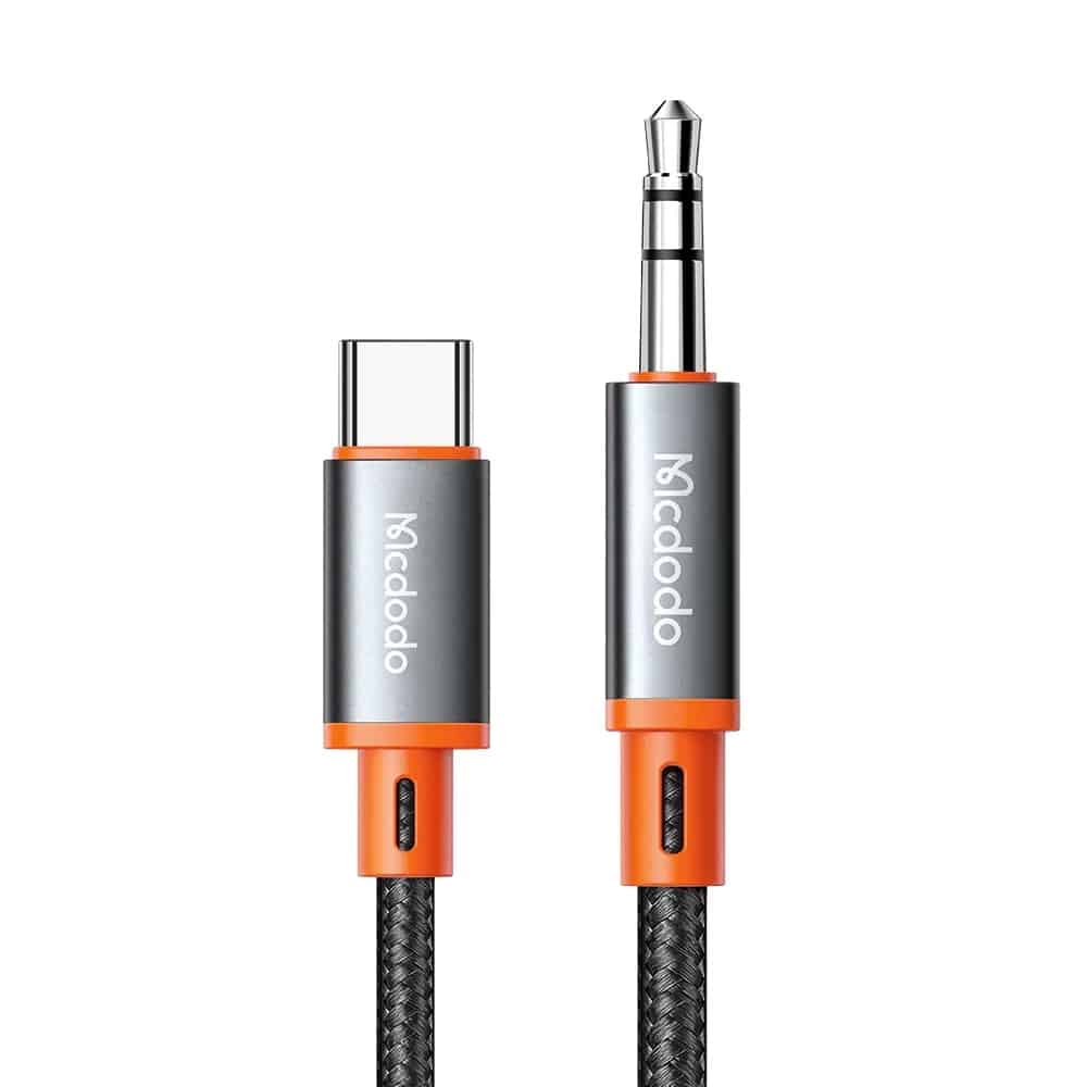 Mcdodo - Audio Καλώδιο (ca-0900) - Type-C To Jack 3.5mm, Coil Design, Nylon Braided, 1.8m - Black - Image 3