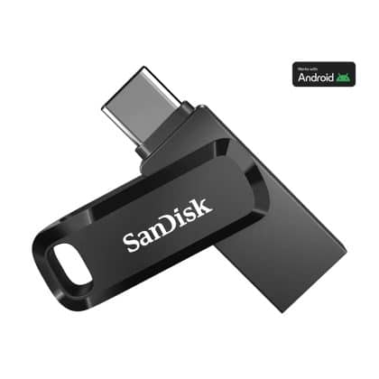 Sandisk - Memory Stick Ultra Dual Drive Go (sdddc3-256g-G46) - Usb, Type-C, 256gb, 400mb/s, Ios/android/macos/windows - Black