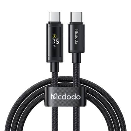 Mcdodo - Data Καλώδιο (ca-8000) - Usb-C To Usb-C, Dual Led Display, 100w, Fast Charging, 1.2m - Black