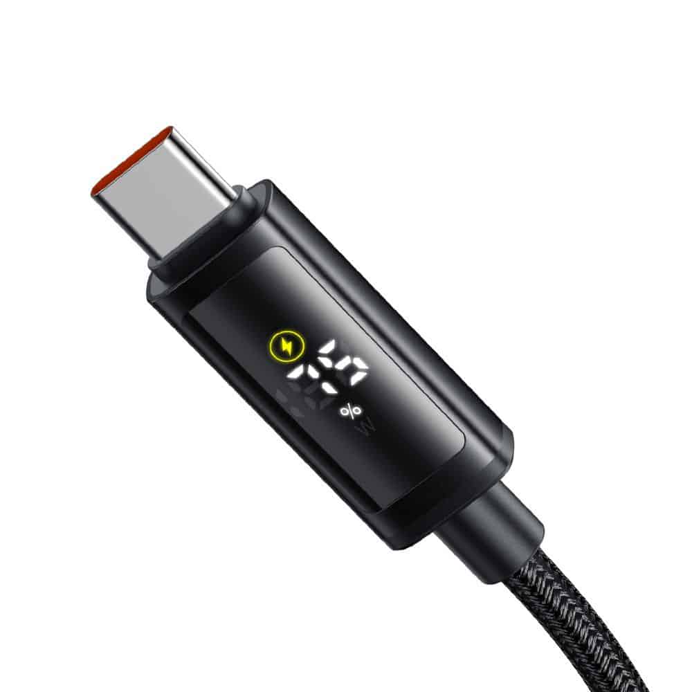 Mcdodo - Data Καλώδιο (ca-8000) - Usb-C To Usb-C, Dual Led Display, 100w, Fast Charging, 1.2m - Black - Image 2