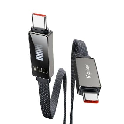 Mcdodo - Data Καλώδιο Rythm Series (ca-4470) - Type-C To Type-C, 100w, Led Display, Pd Fast Charging, 1.2m - Black