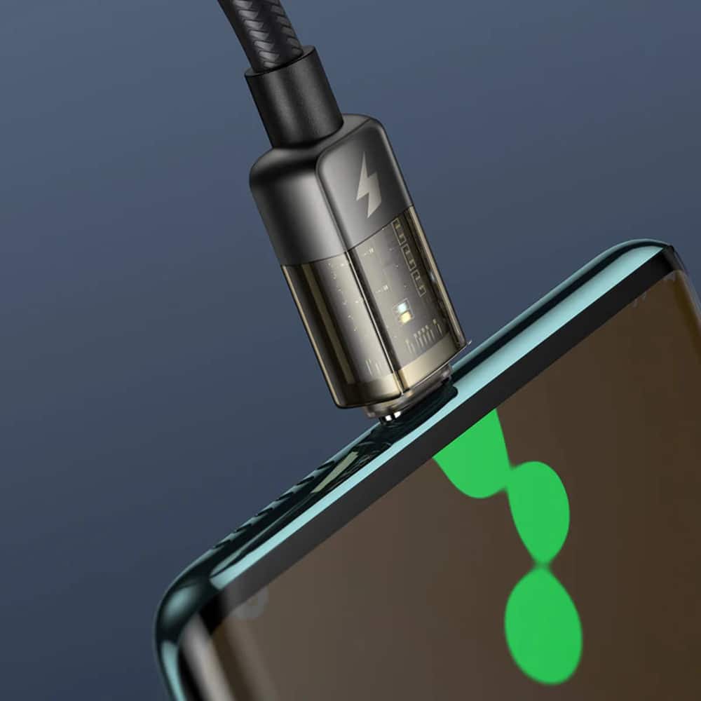 Mcdodo - Data Καλώδιο (ca-3150) - Usb To Type-C, 6a, Super Charge, Transparent Design, Auto Power Off, 1.2m - Black - Image 6