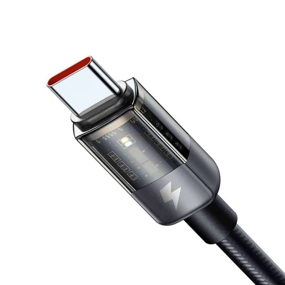 Mcdodo - Data Καλώδιο (ca-3150) - Usb To Type-C, 6a, Super Charge, Transparent Design, Auto Power Off, 1.2m - Black - Image 2