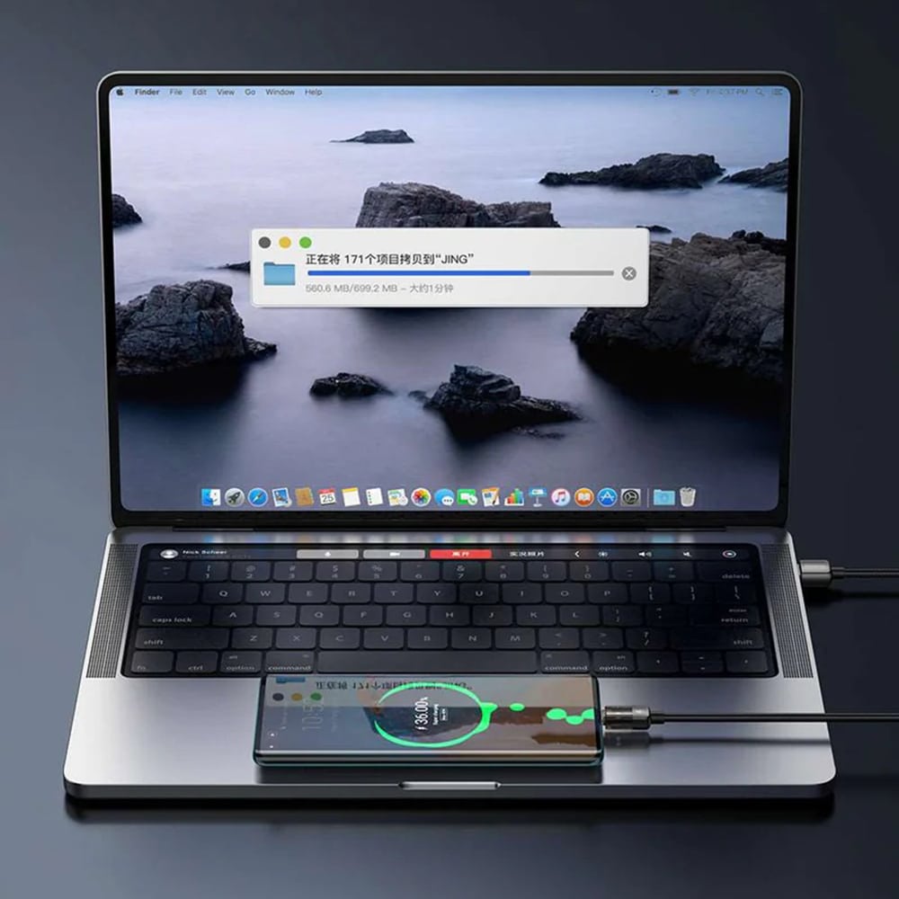 Mcdodo - Data Καλώδιο (ca-3150) - Usb To Type-C, 6a, Super Charge, Transparent Design, Auto Power Off, 1.2m - Black - Image 5