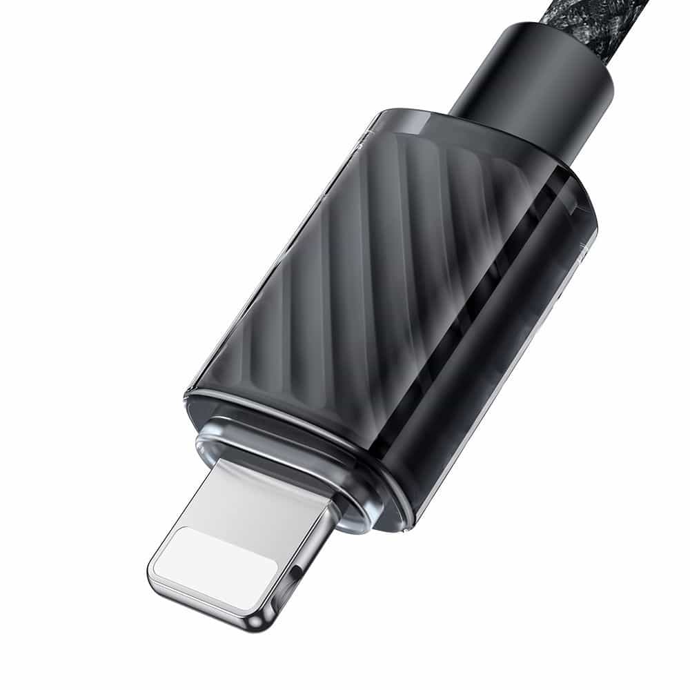 Mcdodo - Data Καλώδιο (ca-3660) - Type-C To Lightning, Transparent Design, 36w, 1.2m - Black - Image 2