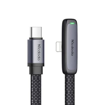 Mcdodo - Data Καλώδιο (ca-3350) - Type-C To Lightning, 90 Degree Design, 36w, Led Indicator, 1.2m - Black