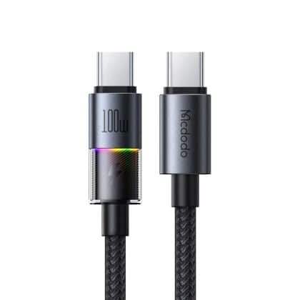 Mcdodo - Data Καλώδιο (ca-8200) - With 7 Colorful Lights, Usb-C To Usb-C, 100w, 5a, 1.2m - Black