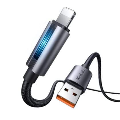 Mcdodo - Data Καλώδιο (ca-5660) - With Breathing Light, Usb-A To Lightning, 3a, 1.2m - Black
