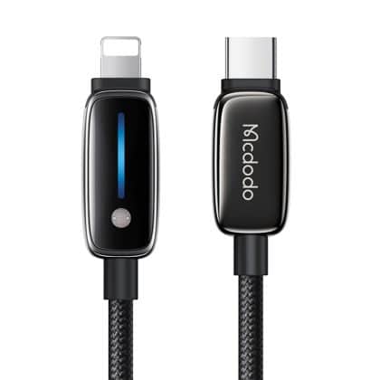 Mcdodo - Data Καλώδιο (ca-0050) - With Auto Brightness Adjustment, Usb-C To Lightning, 36w, 1.2m - Black