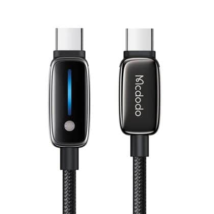 Mcdodo - Data Καλώδιο (ca-0100) - With Auto Brightness Adjustment, Usb-C To Usb-C, 100w, 5a, 1.2m - Black