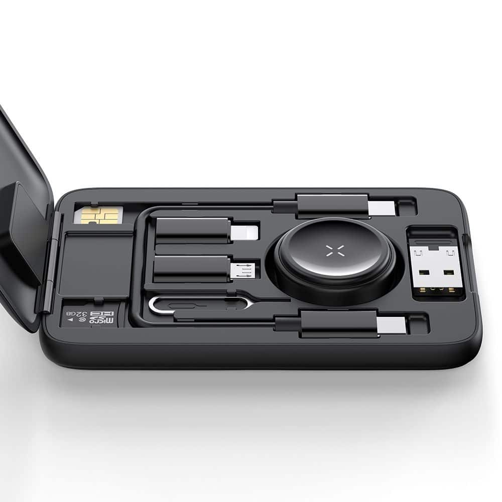 Mcdodo - 8in1 Accessory Organizer (ch-2440) - With Built-In Apple Watch Charger, Fast Charging, Portable Design - Black - Image 4