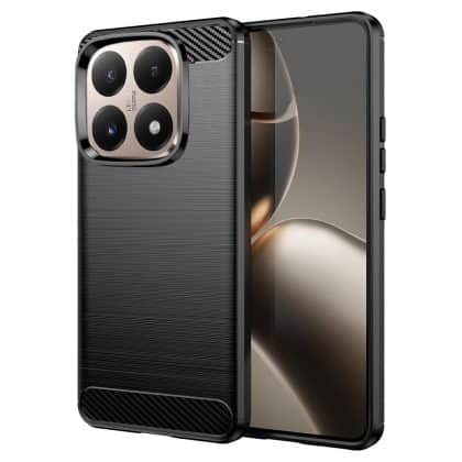Techsuit Carbon Silicone - θήκη για Xiaomi 15T - Μαύρο