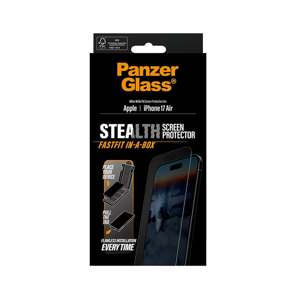 Panzerglass® - Ultra-Wide Fit Stealth Screen Protector W. Fastfit In-A-Box - iPhone 17 Air - Black - Image 7