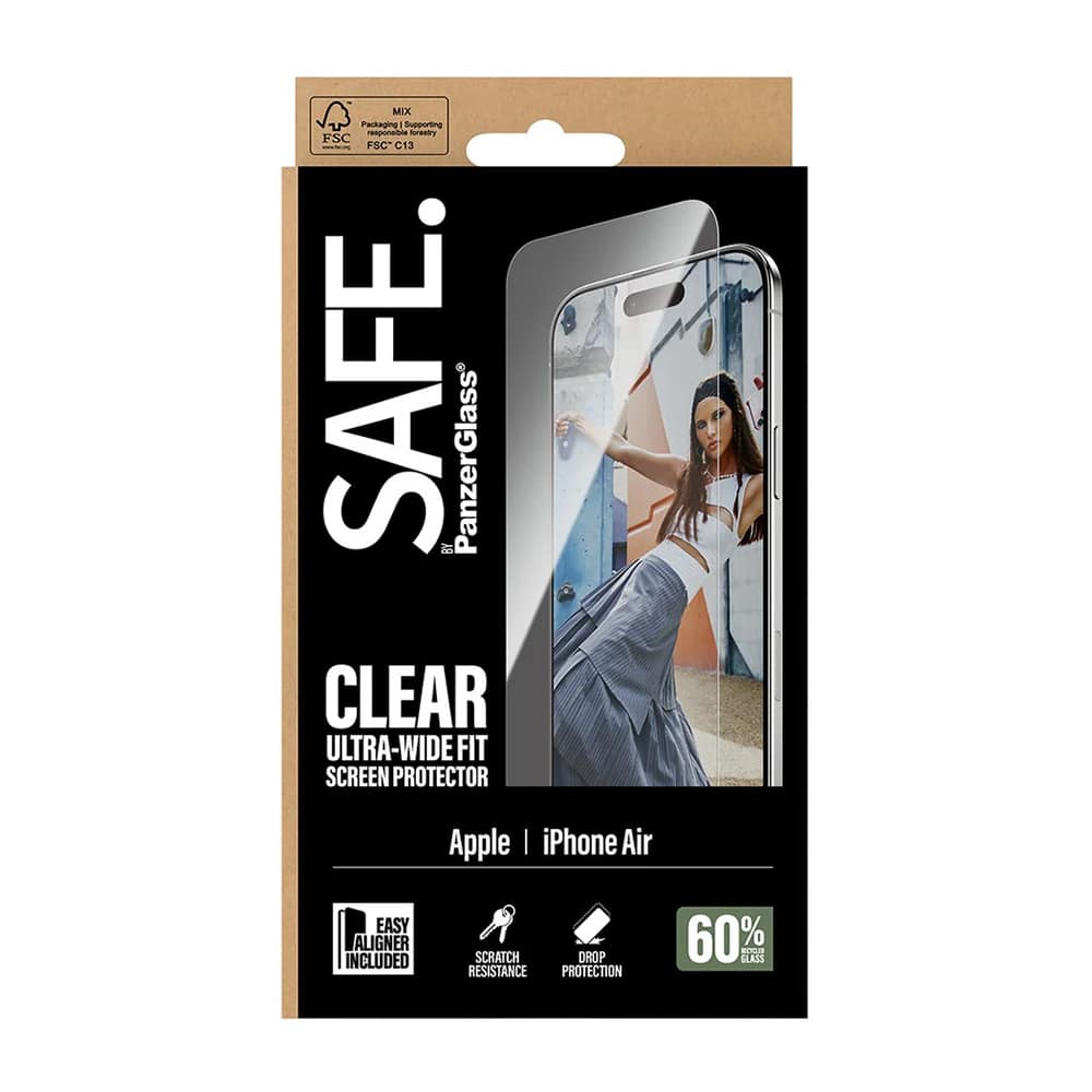 Panzerglass® - Safe. Ultra-Wide Fit Screen Protector W. Easyaligner - iPhone 17 Air - Clear - Image 7