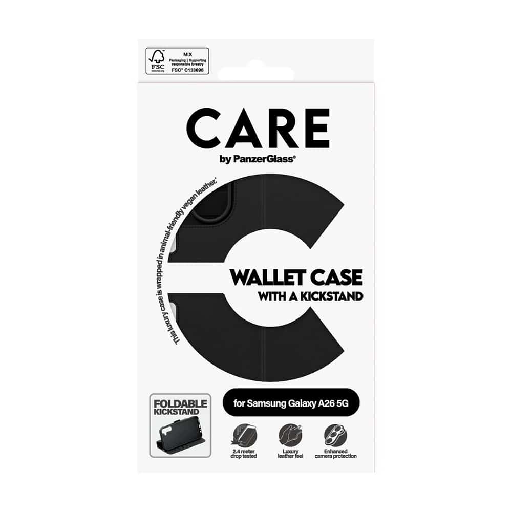 PanzerGlass® CARE Feature Kickstand Wallet Case - θήκη για Samsung Galaxy A26 - Μαύρο - Image 5