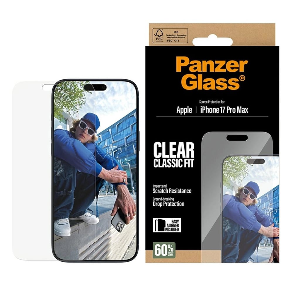 Panzerglass® - Classic Fit Screen Protector W. Easyaligner - iPhone 17 Pro Max - Clear - Image 3