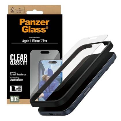 Panzerglass® - Classic Fit Screen Protector W. Easyaligner - iPhone 17 Pro - Clear