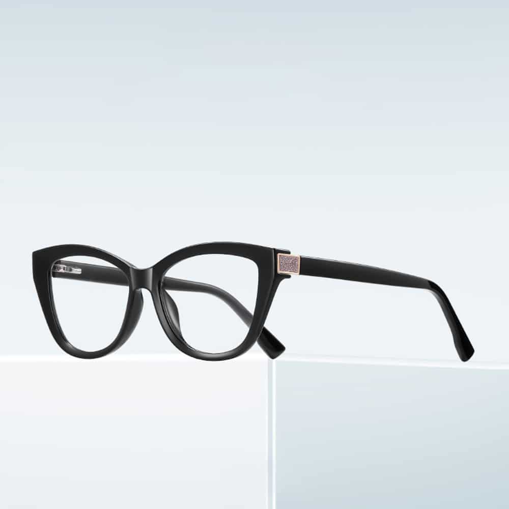 Techsuit - Anti-Blue Light Glasses Reflex Pc (2276) - For Women, Cat Eye, Tr90&pc Frame, Ac Lens - Black - Image 6