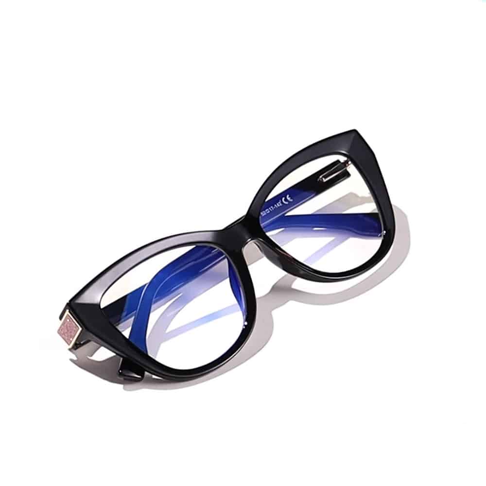 Techsuit - Anti-Blue Light Glasses Reflex Pc (2276) - For Women, Cat Eye, Tr90&pc Frame, Ac Lens - Black - Image 4