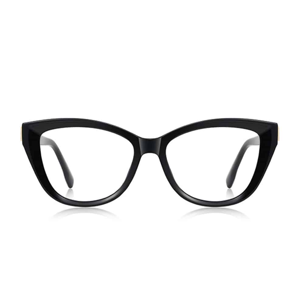 Techsuit - Anti-Blue Light Glasses Reflex Pc (2276) - For Women, Cat Eye, Tr90&pc Frame, Ac Lens - Black - Image 3