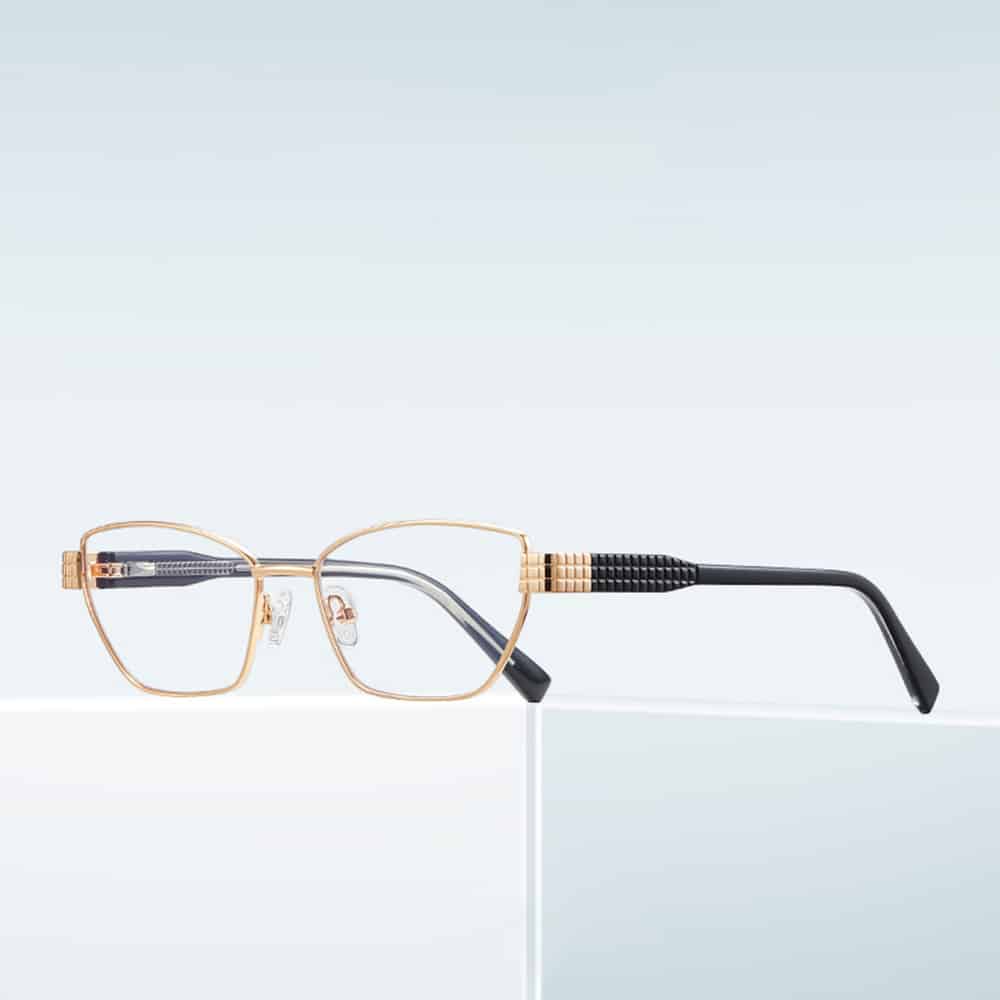 Techsuit - Anti-Blue Light Glasses Reflex Pc (3162) - For Women, Rectangle, Metal Frame, Ac Lens - Black - Image 3