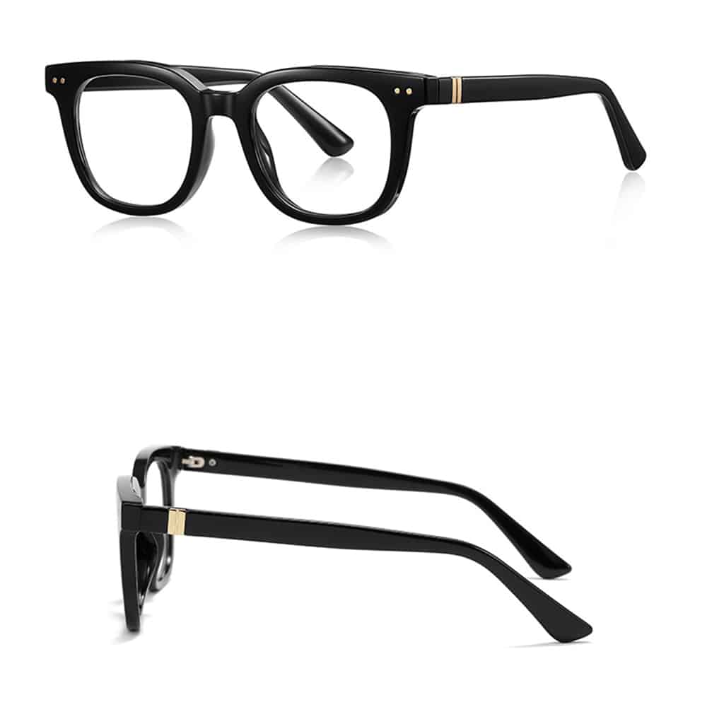 Techsuit - Anti-Blue Light Glasses Reflex Pc (2229) - For Men, Round, Tr90&metal Frame, Ac Lens - Black - Image 3