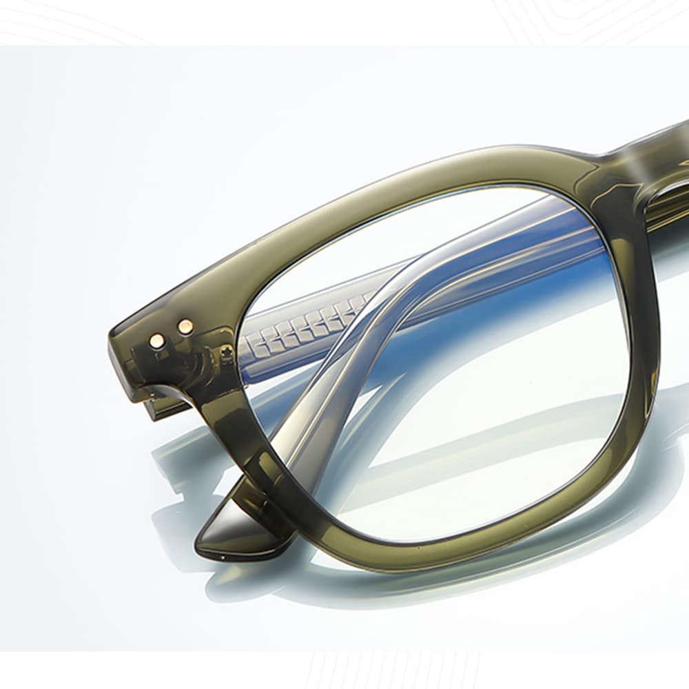 Techsuit - Anti-Blue Light Glasses Reflex Pc (2229) - For Men, Round, Tr90&metal Frame, Ac Lens - Transparent/brown - Image 4