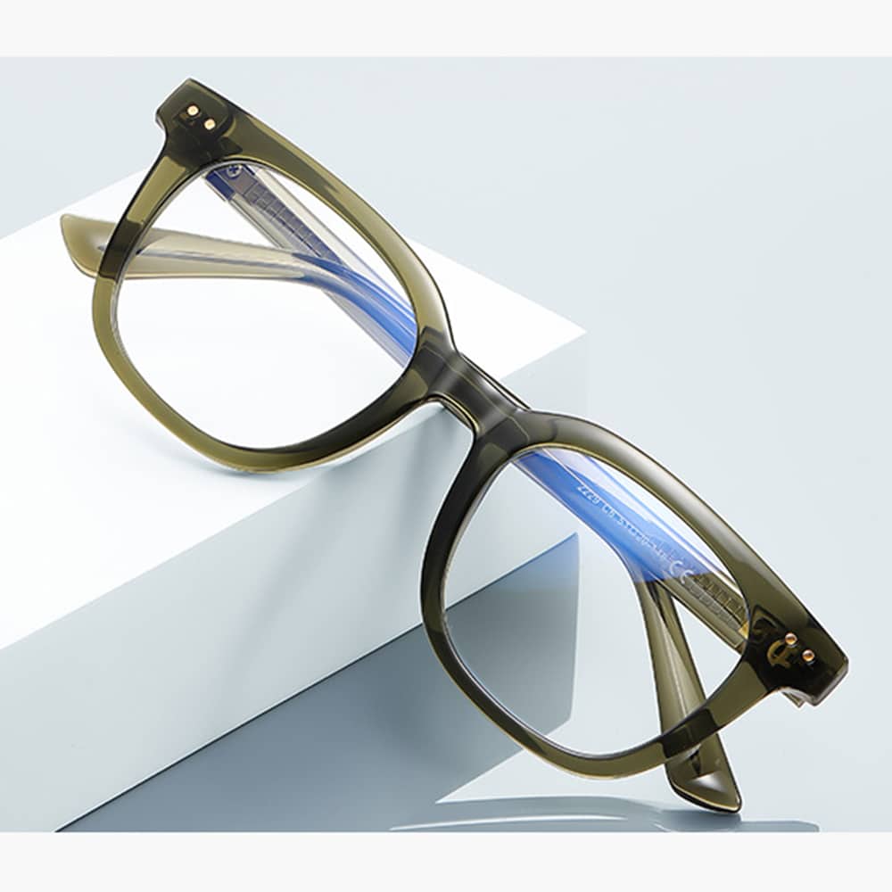 Techsuit - Anti-Blue Light Glasses Reflex Pc (2229) - For Men, Round, Tr90&metal Frame, Ac Lens - Transparent/gray - Image 5