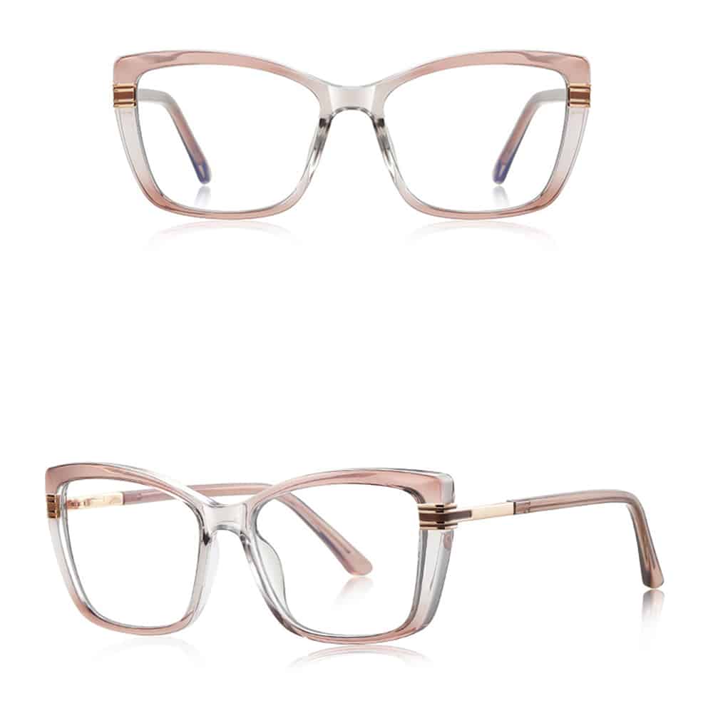 Techsuit - Anti-Blue Light Glasses Reflex Pc (2273) - For Women, Oversized, Tr90&metal Frame, Ac Lens - Transparent/brown - Image 2