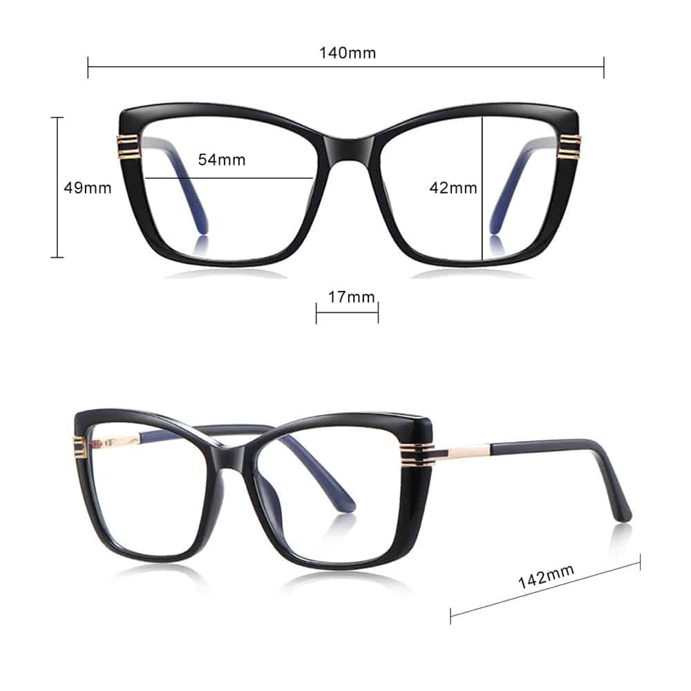 Techsuit - Anti-Blue Light Glasses Reflex Pc (2273) - For Women, Oversized, Tr90&metal Frame, Ac Lens - Transparent/brown - Image 7