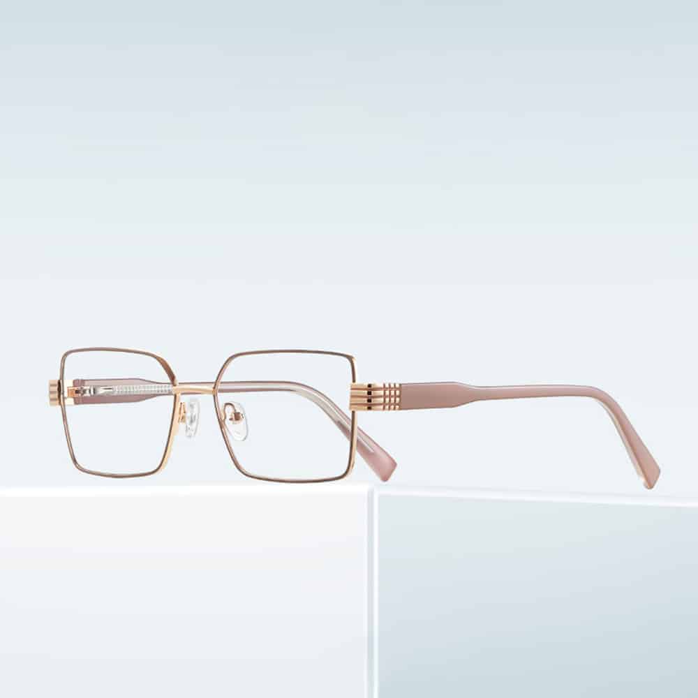 Techsuit - Anti-Blue Light Glasses Reflex Pc (3160) - For Women, Rectangle, Metal Frame, Ac Lens - Black - Image 5