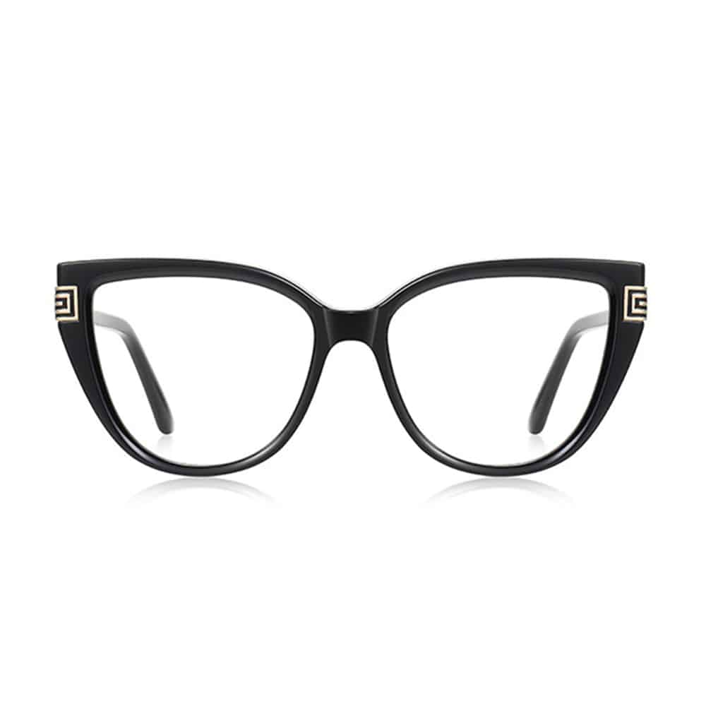 Techsuit - Anti-Blue Light Glasses Reflex Pc (2259) - For Women, Oversized, Tr90&metal Frame, Ac Lens - Black - Image 2