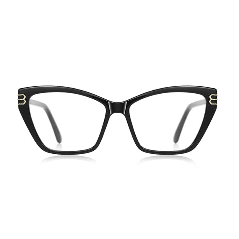 Techsuit - Anti-Blue Light Glasses Reflex Pc (2262) - For Women, Rectangle, Tr90&metal Frame, Ac Lens - Black - Image 3