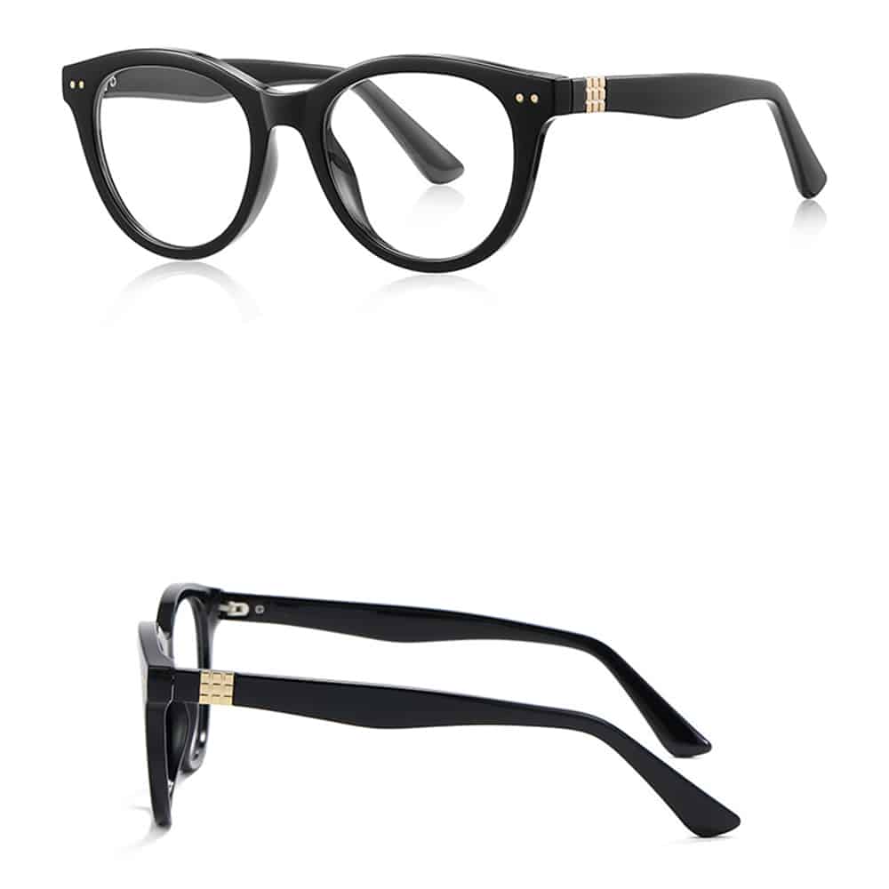 Techsuit - Anti-Blue Light Glasses Reflex Pc (2231) - For Men, Round, Tr90&metal Frame, Ac Lens - Black - Image 3