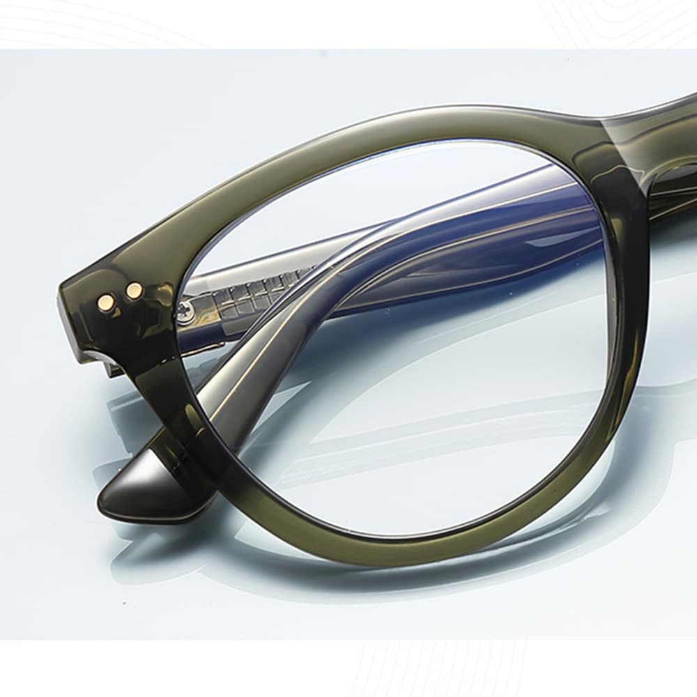 Techsuit - Anti-Blue Light Glasses Reflex Pc (2231) - Round, Tr90&metal Frame, Ac Lens - Transparent/green - Image 5