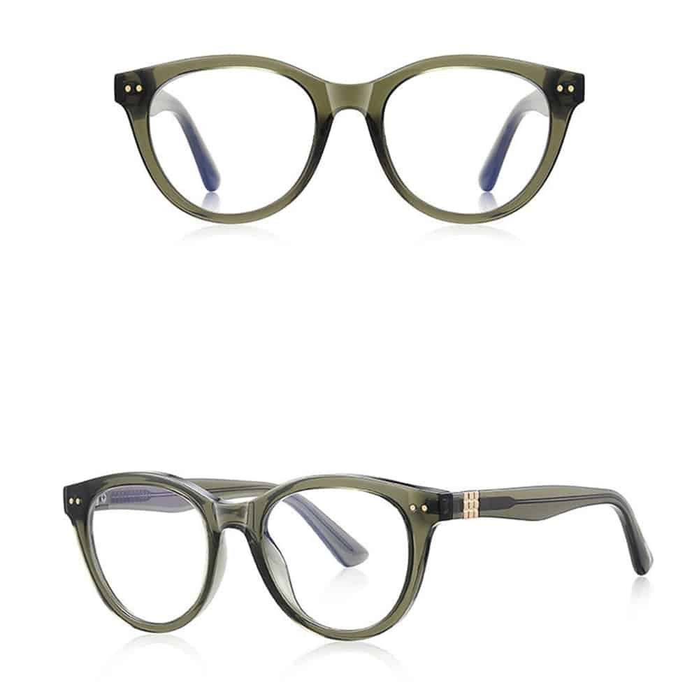 Techsuit - Anti-Blue Light Glasses Reflex Pc (2231) - Round, Tr90&metal Frame, Ac Lens - Transparent/green - Image 2