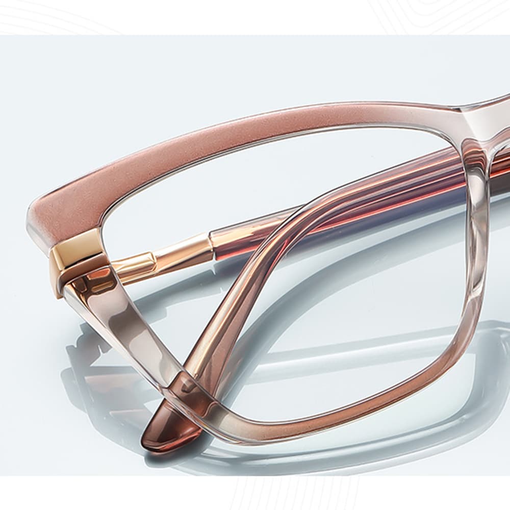 Techsuit - Anti-Blue Light Glasses Reflex Pc (2271) - For Women, Rectangle, Tr90&metal Frame, Ac Lens - Black - Image 7