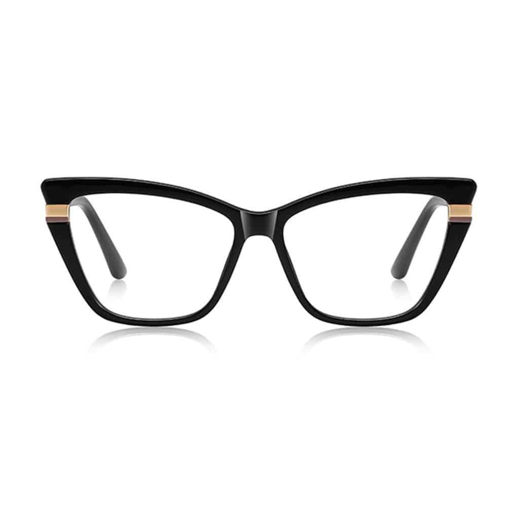 Techsuit - Anti-Blue Light Glasses Reflex Pc (2271) - For Women, Rectangle, Tr90&metal Frame, Ac Lens - Black - Image 3