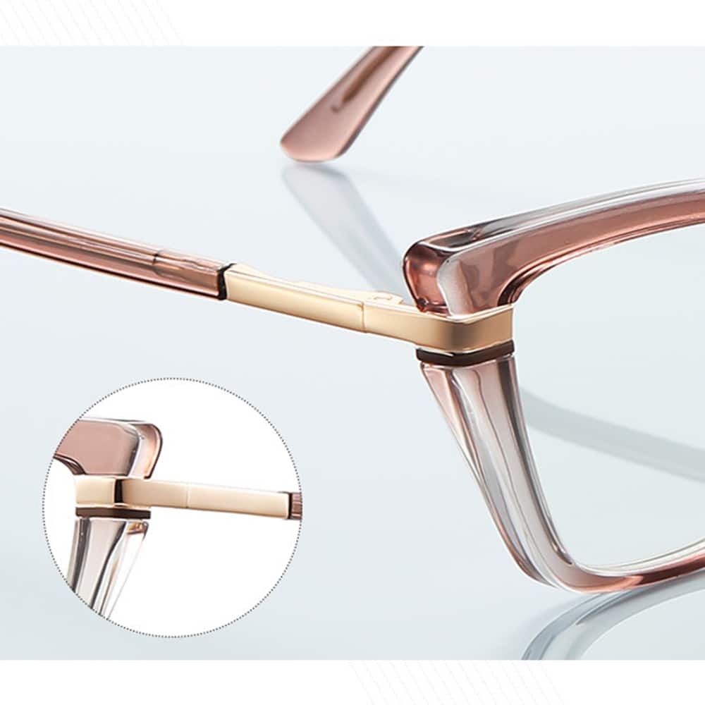 Techsuit - Anti-Blue Light Glasses Reflex Pc (2271) - For Women, Rectangle, Tr90&metal Frame, Ac Lens - Black - Image 11
