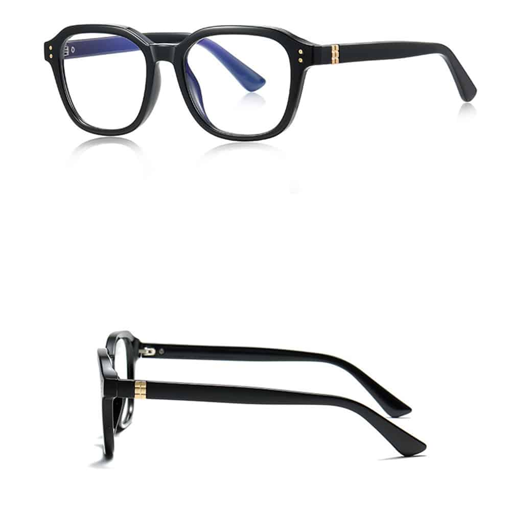 Techsuit - Anti-Blue Light Glasses Reflex Pc (2227) - For Men, Round, Tr90&metal Frame, Ac Lens - Black - Image 3