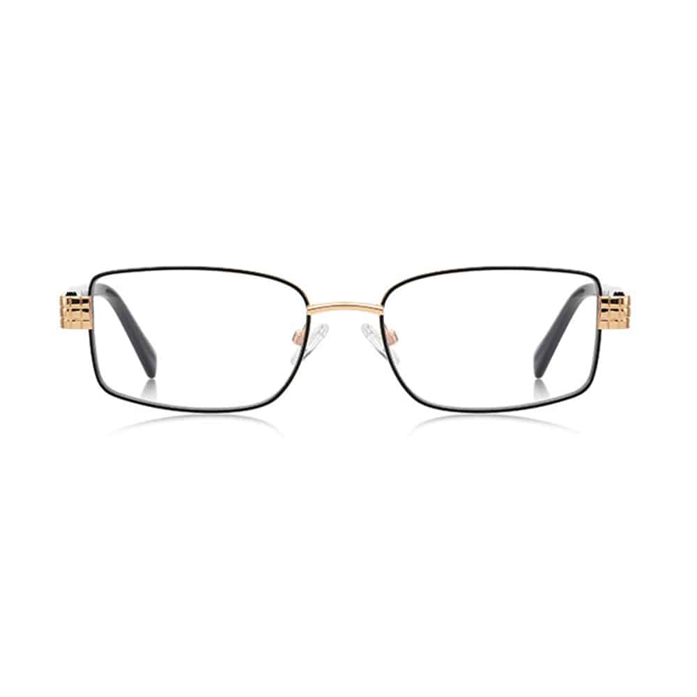 Techsuit - Anti-Blue Light Glasses Reflex Pc (3163) - For Women, Rectangle, Metal Frame, Ac Lens - Black - Image 2
