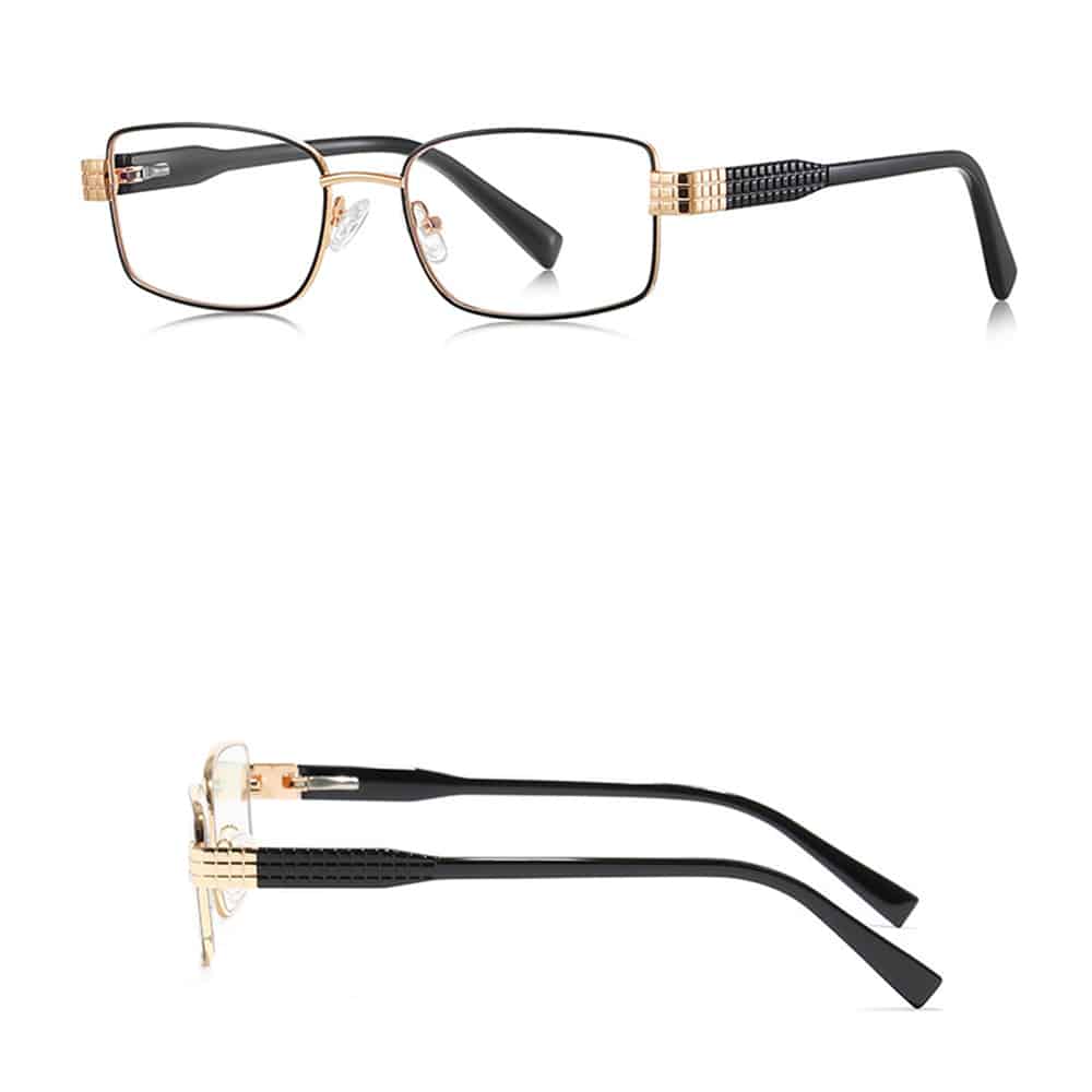 Techsuit - Anti-Blue Light Glasses Reflex Pc (3163) - For Women, Rectangle, Metal Frame, Ac Lens - Black - Image 3