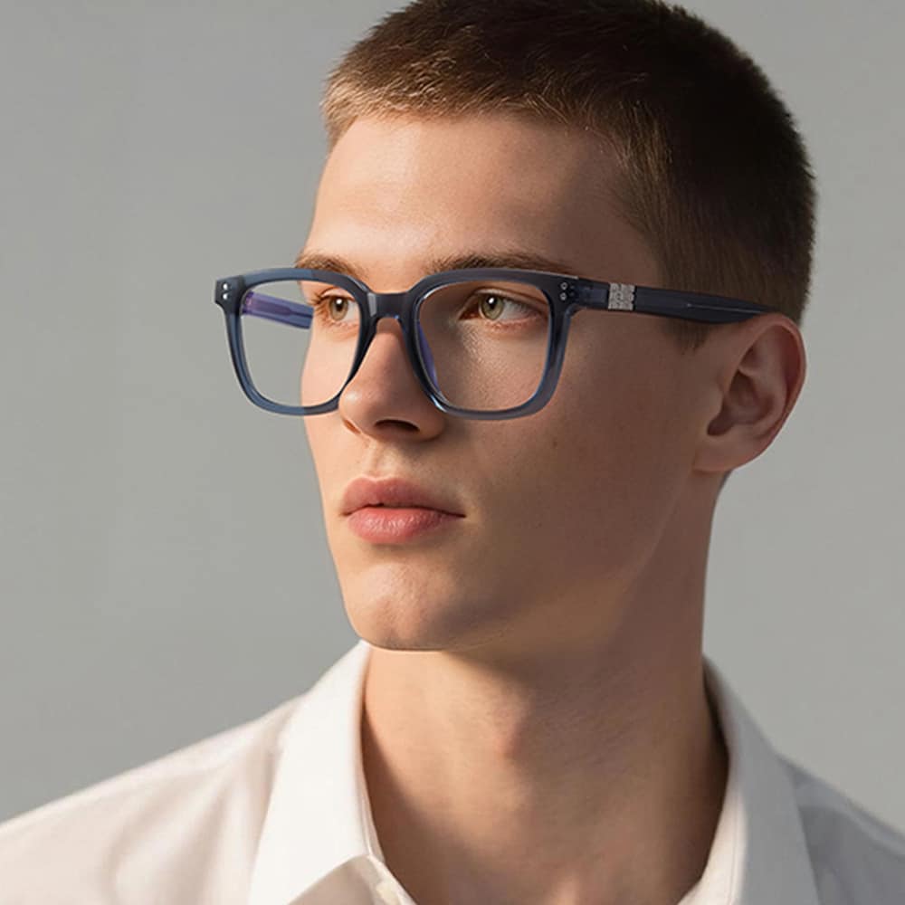 Techsuit - Anti-Blue Light Glasses Reflex Pc (2225) - For Men, Square, Tr90&metal Frame, Ac Lens - Black - Image 5