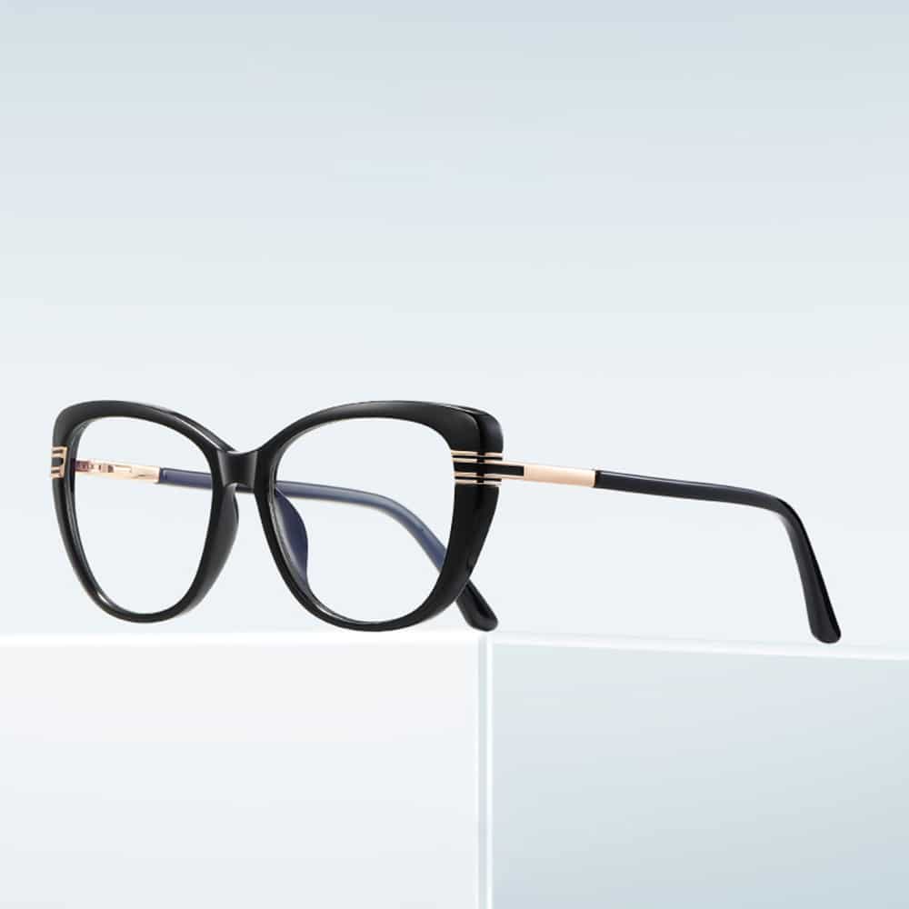 Techsuit - Anti-Blue Light Glasses Reflex Pc (2274) - For Women, Oversized, Tr90&metal Frame, Ac Lens - Black - Image 6