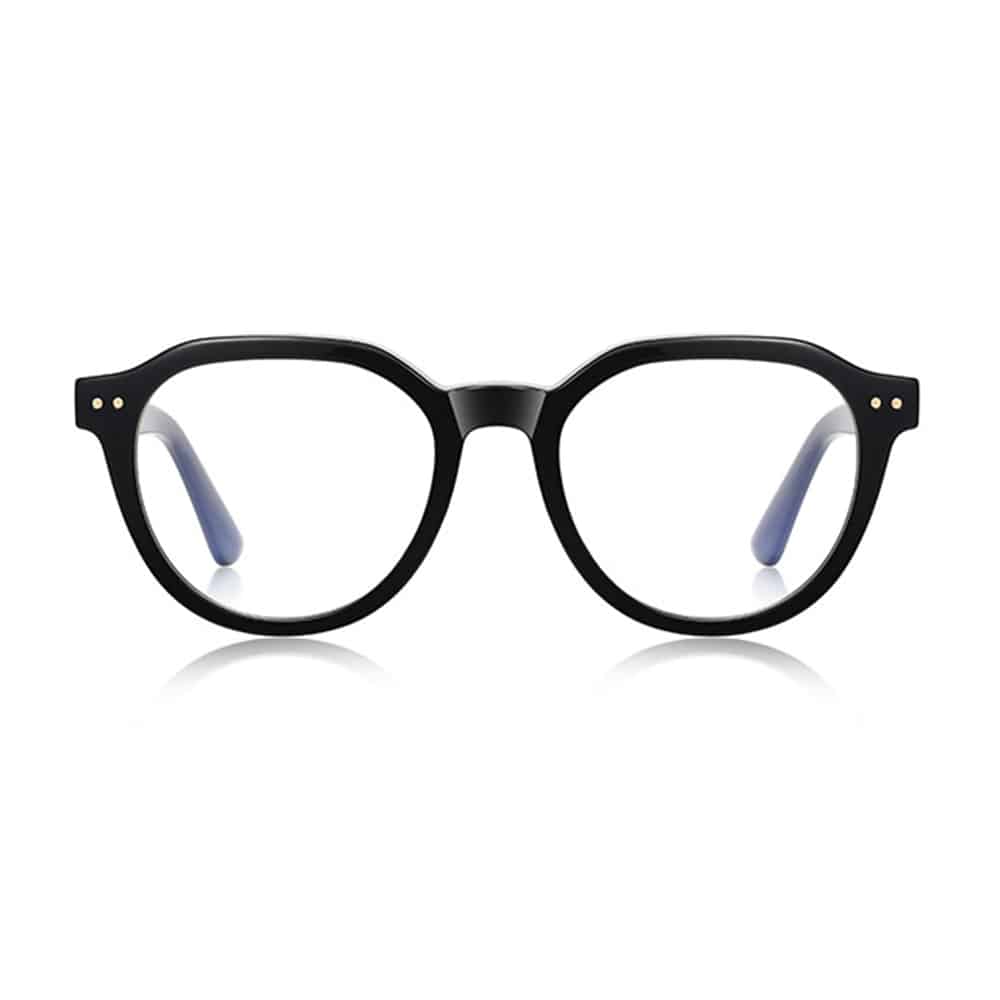Techsuit - Anti-Blue Light Glasses Reflex Pc (2228) - For Men, Round, Tr90&metal Frame, Ac Lens - Black - Image 2