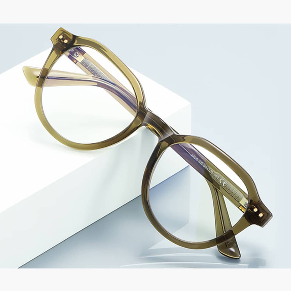 Techsuit - Anti-Blue Light Glasses Reflex Pc (2228) - Round, Tr90&metal Frame, Ac Lens - Transparent/brown - Image 6